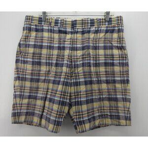 VTG Corbin Shorts 36 Pit Loom Madras Plaid Murrays Of The Vineyard *